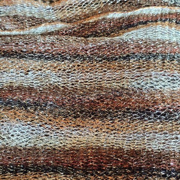 Elegant Metallic Knit Scarf Wrap With Fringe For Women 50x70 JJ4074 - Picture 2 of 11